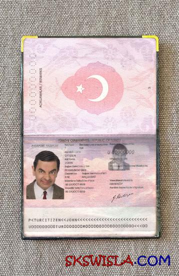 Turcja paszport STARY wygląd zdjęcia pliki PSD, skan i fotografowany obraz